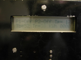 display centralina con indicazio pompe e temperature
